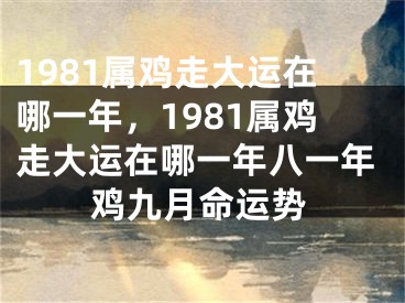 1981属鸡走大运在哪一年，1981属鸡走大运在哪一年八一年鸡九月命运势
