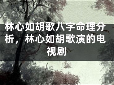 林心如胡歌八字命理分析，林心如胡歌演的电视剧