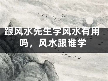 跟风水先生学风水有用吗,风水跟谁学