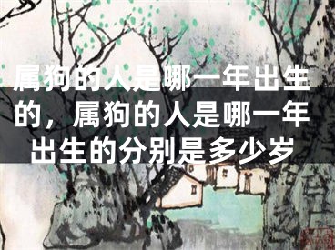 属狗的人是哪一年出生的,属狗的人是哪一年出生的分别是多少岁