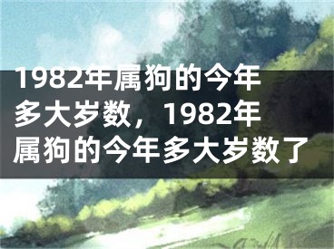 1982年属狗的今年多大岁数,1982年属狗的今年多大岁数了