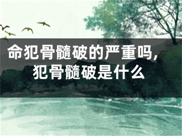 命犯骨髓破的严重吗,犯骨髓破是什么