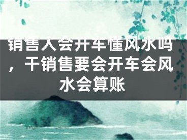 销售人会开车懂风水吗，干销售要会开车会风水会算账