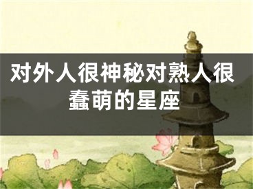 对外人很神秘对熟人很蠢萌的星座