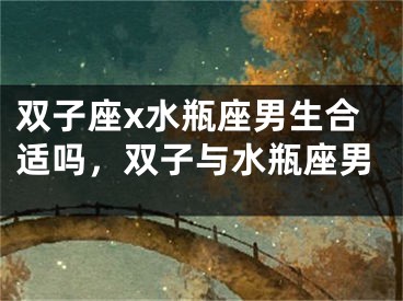 双子座x水瓶座男生合适吗,双子与水瓶座男