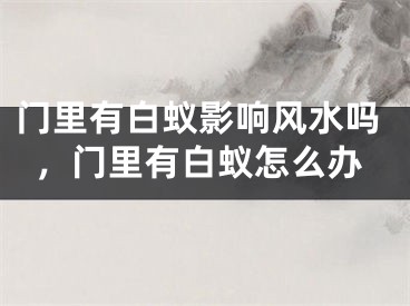 门里有白蚁影响风水吗,门里有白蚁怎么办