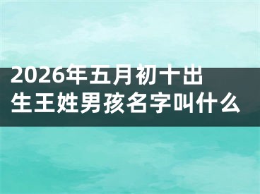 2026年五月初十出生王姓男孩名字叫什么