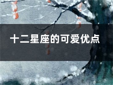 十二星座的可爱优点
