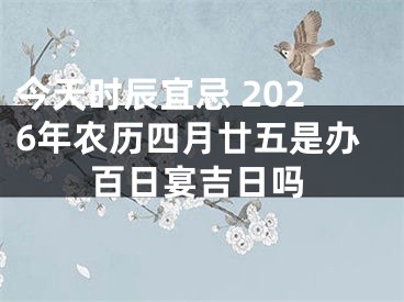 今天时辰宜忌 2026年农历四月廿五是办百日宴吉日吗