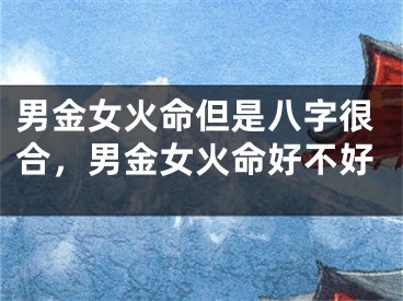 男金女火命但是八字很合，男金女火命好不好