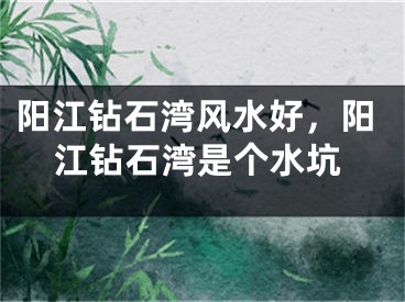 阳江钻石湾风水好，阳江钻石湾是个水坑