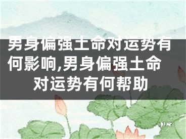 男身偏强土命对运势有何影响,男身偏强土命对运势有何帮助