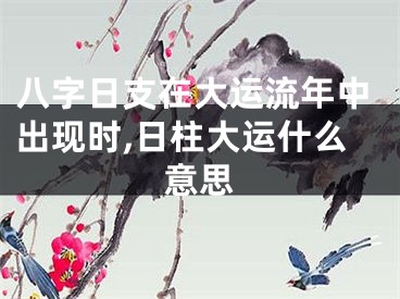 八字日支在大运流年中出现时,日柱大运什么意思