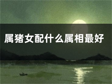 属猪女配什么属相最好