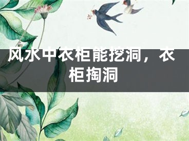 风水中衣柜能挖洞,衣柜掏洞