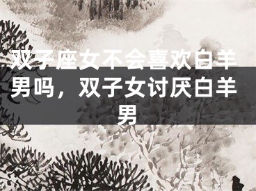 双子座女不会喜欢白羊男吗，双子女讨厌白羊男