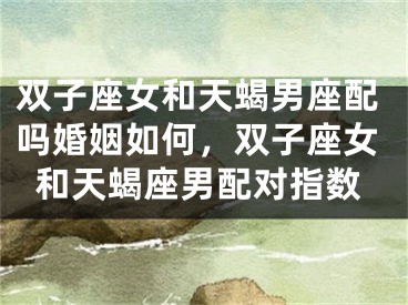 双子座女和天蝎男座配吗婚姻如何，双子座女和天蝎座男配对指数