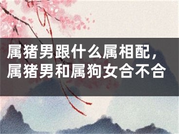 属猪男跟什么属相配，属猪男和属狗女合不合