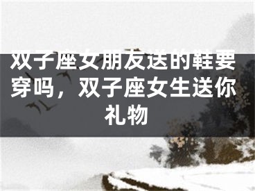 双子座女朋友送的鞋要穿吗，双子座女生送你礼物