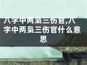 八字中两枭三伤官,八字中两枭三伤官什么意思