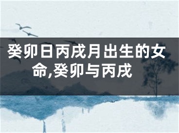 癸卯日丙戌月出生的女命,癸卯与丙戌