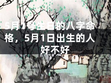 5月1号生日的八字命格,5月1日出生的人好不好