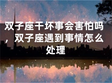 双子座干坏事会害怕吗，双子座遇到事情怎么处理