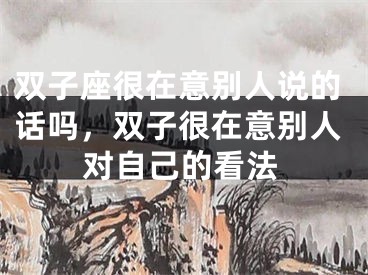 双子座很在意别人说的话吗，双子很在意别人对自己的看法