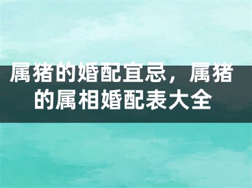 属猪的婚配宜忌，属猪的属相婚配表大全