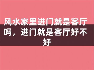 风水家里进门就是客厅吗，进门就是客厅好不好
