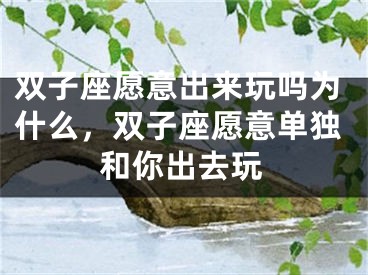 双子座愿意出来玩吗为什么，双子座愿意单独和你出去玩