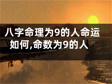 八字命理为9的人命运如何,命数为9的人