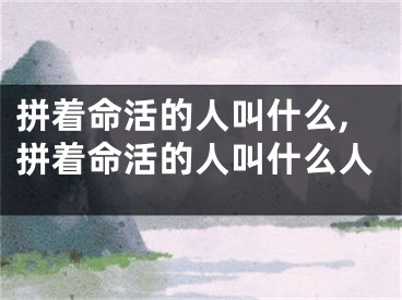 拼着命活的人叫什么,拼着命活的人叫什么人