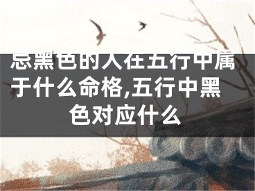 忌黑色的人在五行中属于什么命格,五行中黑色对应什么