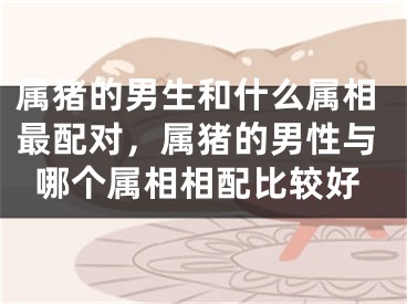 属猪的男生和什么属相最配对,属猪的男性与哪个属相相配比较好