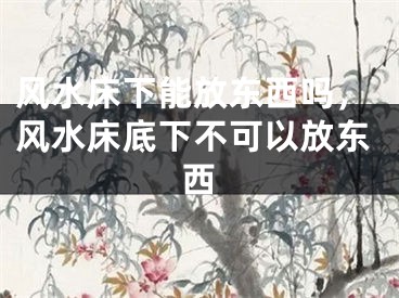 风水床下能放东西吗,风水床底下不可以放东西