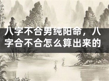 八字不合男纯阳命,八字合不合怎么算出来的