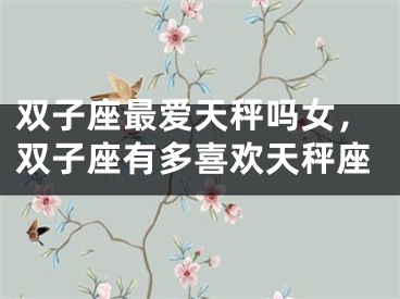 双子座最爱天秤吗女,双子座有多喜欢天秤座