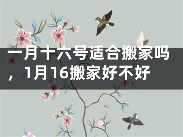 一月十六号适合搬家吗，1月16搬家好不好
