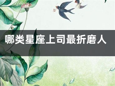 哪类星座上司最折磨人