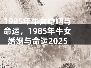 1985年牛女婚姻与命运，1985年牛女婚姻与命运2025