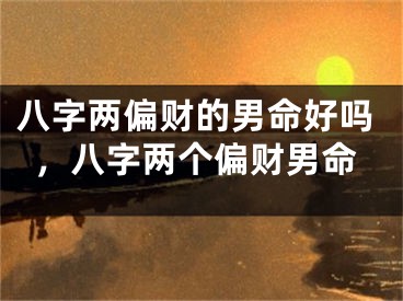 八字两偏财的男命好吗,八字两个偏财男命