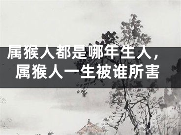 属猴人都是哪年生人,属猴人一生被谁所害