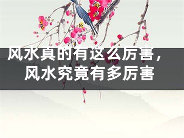 风水真的有这么厉害,风水究竟有多厉害