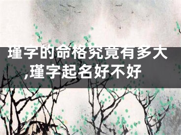 瑾字的命格究竟有多大,瑾字起名好不好