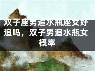 双子座男追水瓶座女好追吗,双子男追水瓶女概率