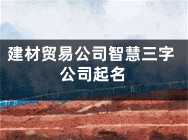建材贸易公司智慧三字公司起名
