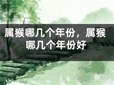 属猴哪几个年份，属猴哪几个年份好