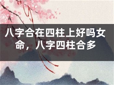 八字合在四柱上好吗女命，八字四柱合多