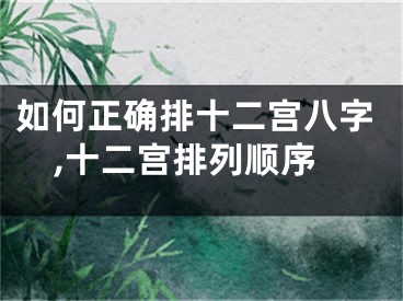 如何正确排十二宫八字,十二宫排列顺序